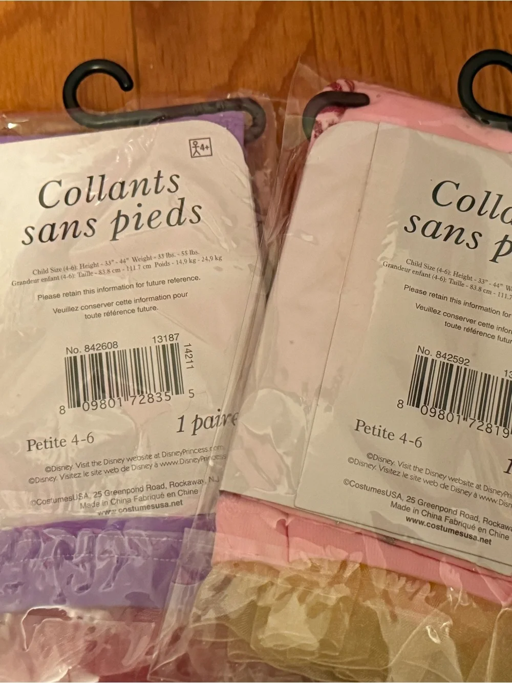Disney Princess Footless Tights Packs - Aurora and Rapunzel